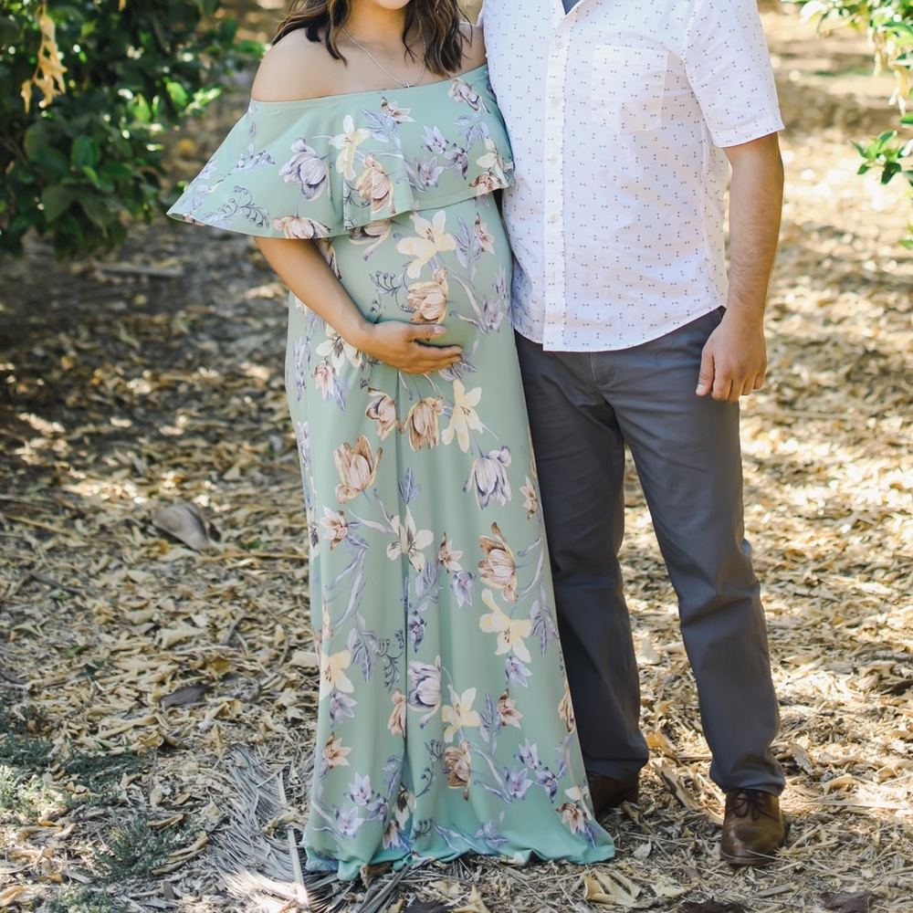 Maternity Dress Off Shoulder Maxi